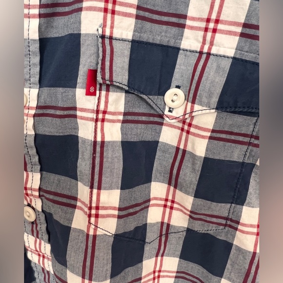 Mens LEVI’S button up plaid collar shirt Large - Picture 5 of 5